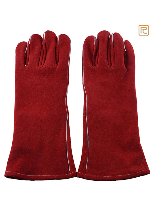 FE18FR-RED COW SPLIT WELDING GLOVES
