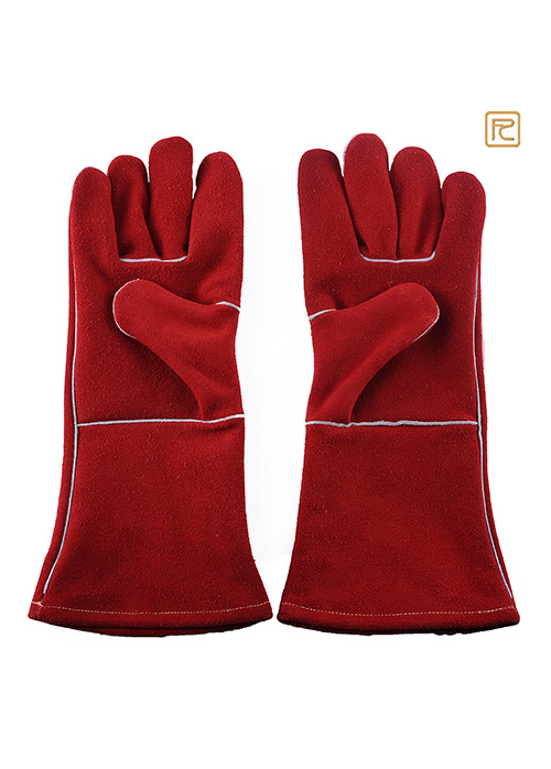 FE18FR-RED COW SPLIT WELDING GLOVES