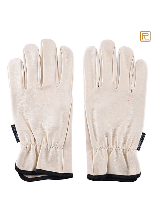 BEIGE GRAIN LEATHER DRIVER GLOVES
