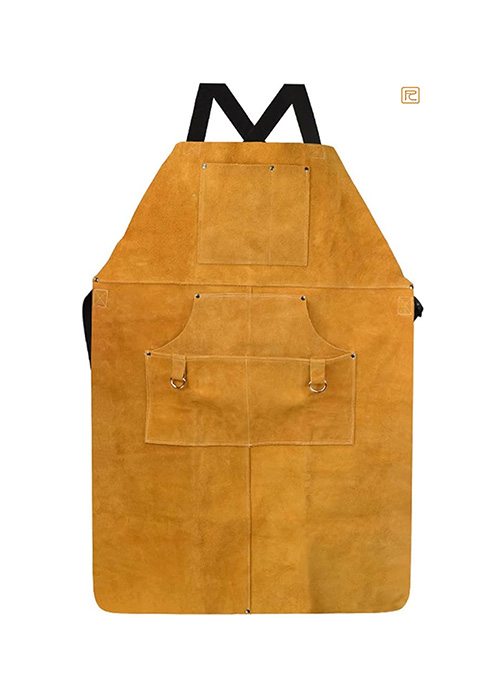 YELLOW SUEDE LEATHER WELDING APRON