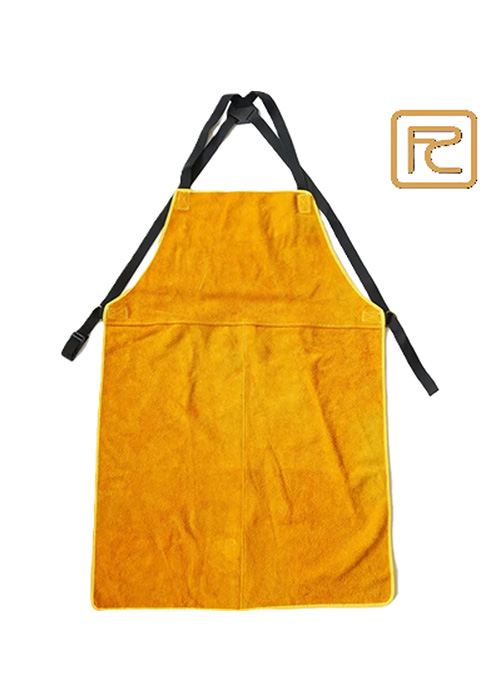 YELLOW SUEDE LEATHER WELDING APRON