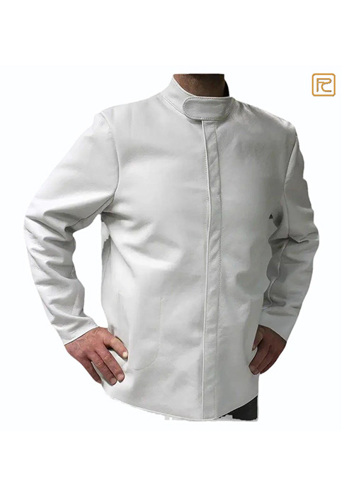 NATURAL GRAIN LEATHER WELDING JACKET