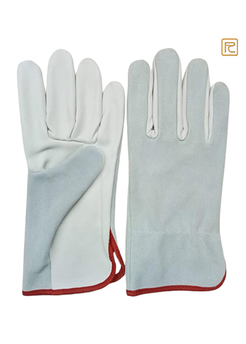 NATURAL LEATHER COMBINATION GLOVES