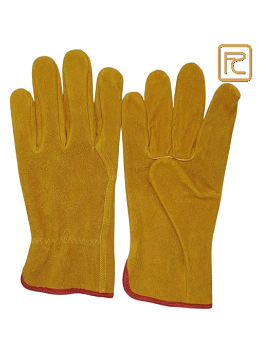 YELLOW FULL SPLIT DRIVER GLOVES