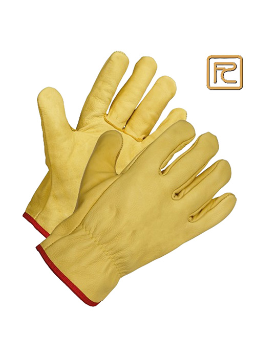 YELLOW GRAIN LEATHER DRIVER GLOVES